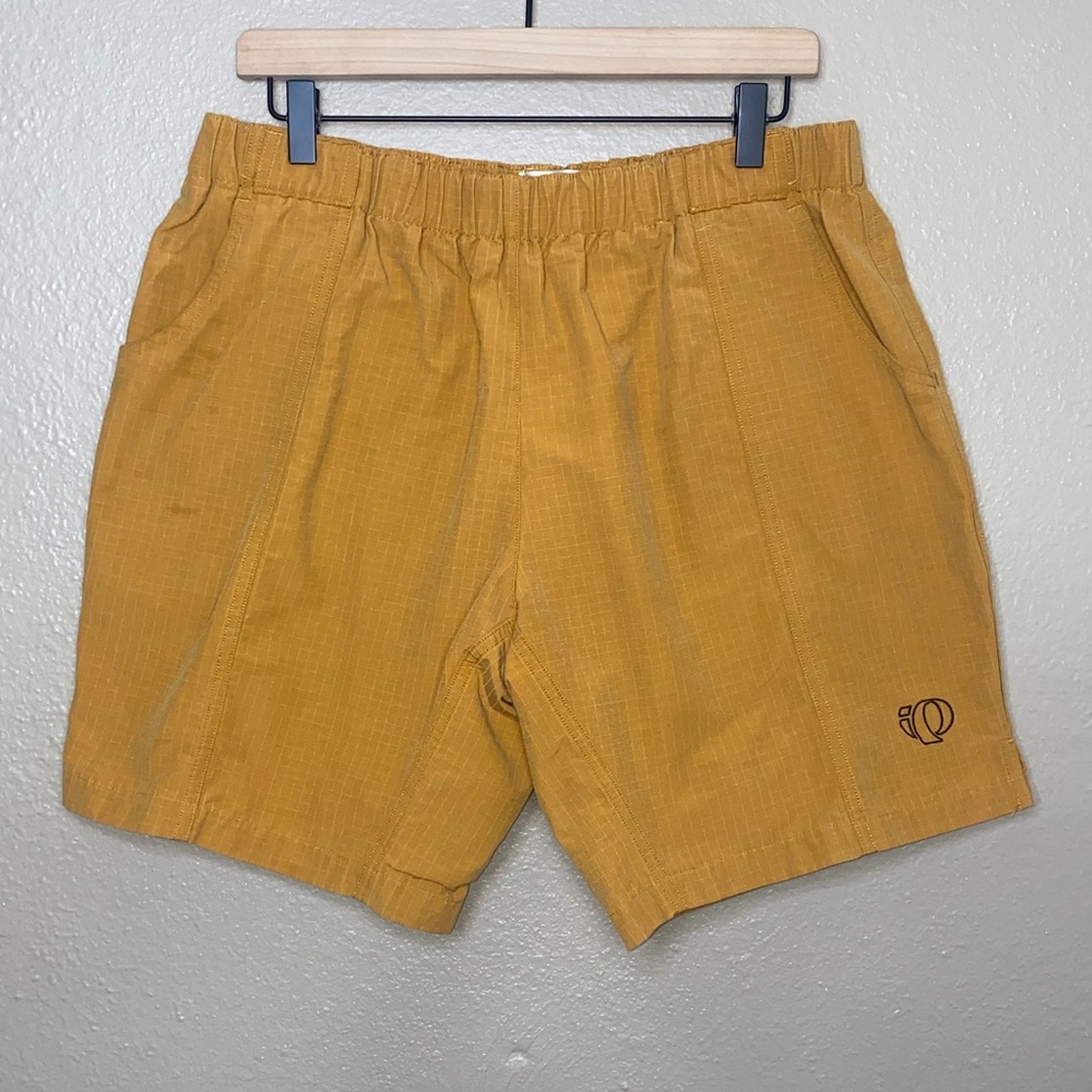 Pearl Izumi Men’s Padded Lined Bike Shorts XL Tan Yellow Ripstop Technical